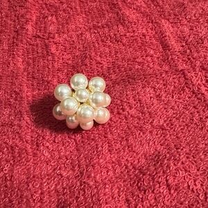 Lele Sadoughi Imitation Pearl Cocktail Ring